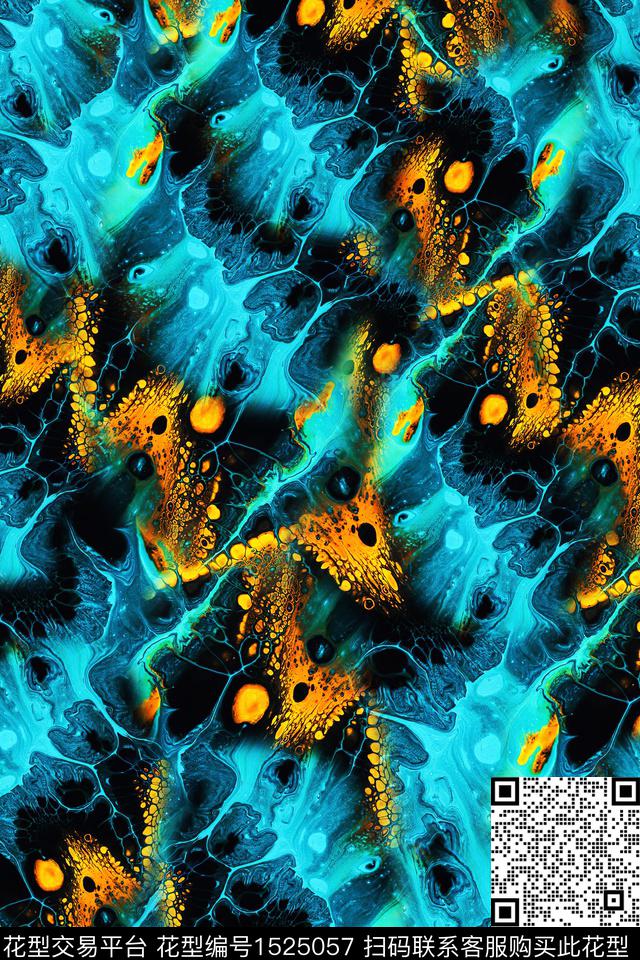 抽象肌理水彩数码印花华亿平台下载（图片编号: 1525057） - 瓦栏（Walan）