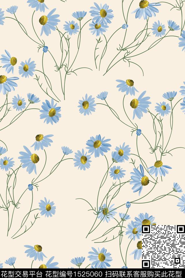 绿植树叶彩底花卉花卉数码印花华亿平台下载（图片编号: 1525060） - 瓦栏（Walan）