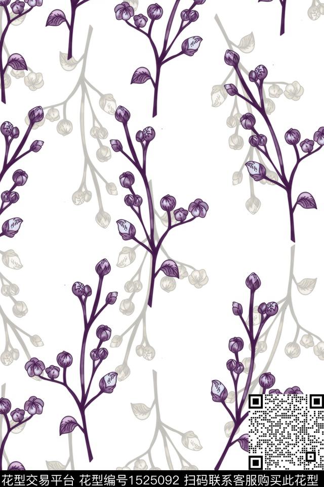 民族花卉定位花数码华亿平台数码印花华亿平台下载（图片编号: 1525092） - 瓦栏（Walan）