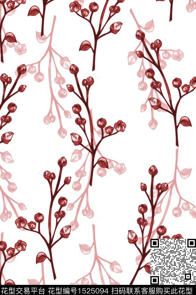 民族花卉定位花数码华亿平台数码印花华亿平台下载（图片编号: 1525094） - 瓦栏（Walan）