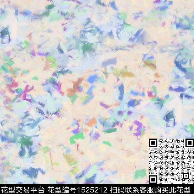 数码华亿平台抽象花卉女装数码印花华亿平台下载（图片编号: 1525212） - 瓦栏（Walan）