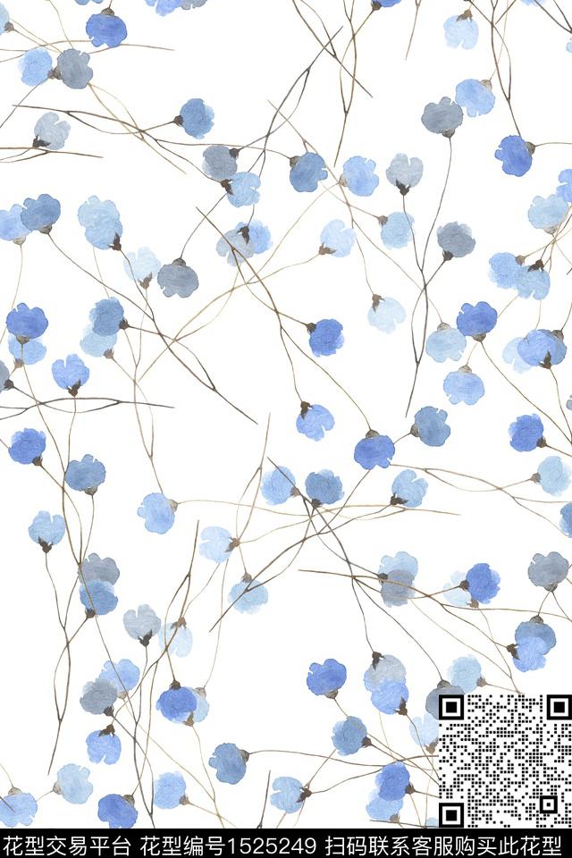 花卉小清新小碎花数码印花华亿平台下载（图片编号: 1525249） - 瓦栏（Walan）