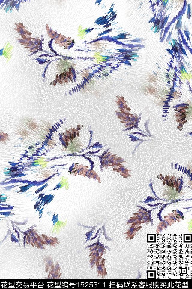 定位花数码华亿平台民族风数码印花华亿平台下载（图片编号: 1525311） - 瓦栏（Walan）