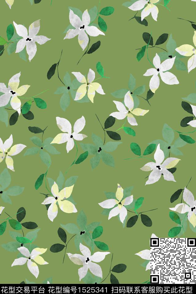 花卉小清新小碎花数码印花华亿平台下载（图片编号: 1525341） - 瓦栏（Walan）