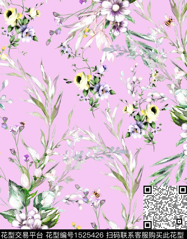 大牌风女装植物数码印花华亿平台下载（图片编号: 1525426） - 瓦栏（Walan）