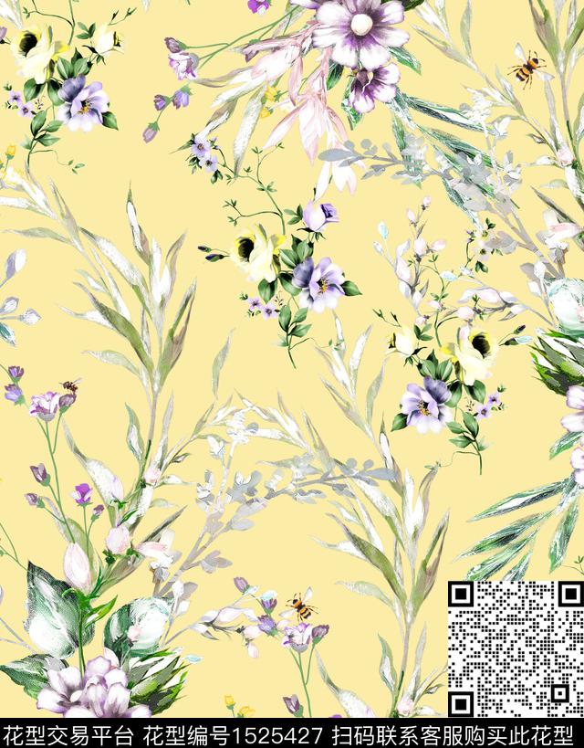 大牌风女装植物数码印花华亿平台下载（图片编号: 1525427） - 瓦栏（Walan）