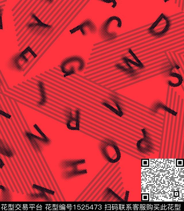 大牌男装字母男装字母条纹印花数码印花华亿平台下载（图片编号: 1525473） - 瓦栏（Walan）