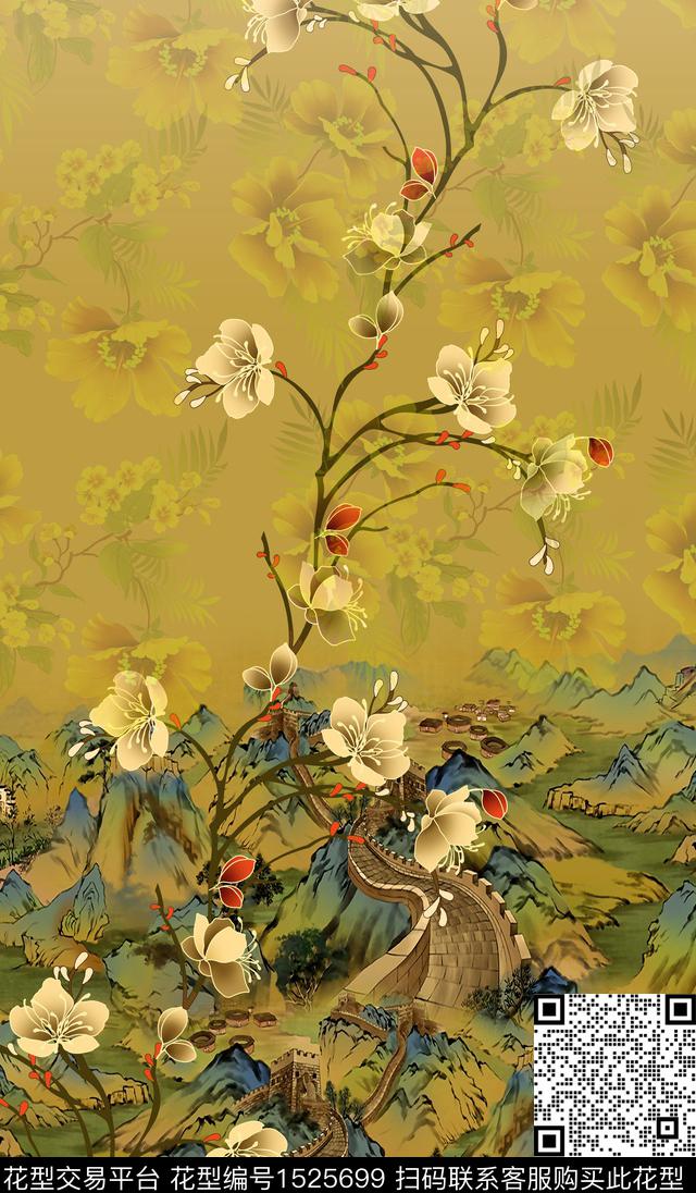 数码华亿平台花卉满版散花数码印花华亿平台下载（图片编号: 1525699） - 瓦栏（Walan）