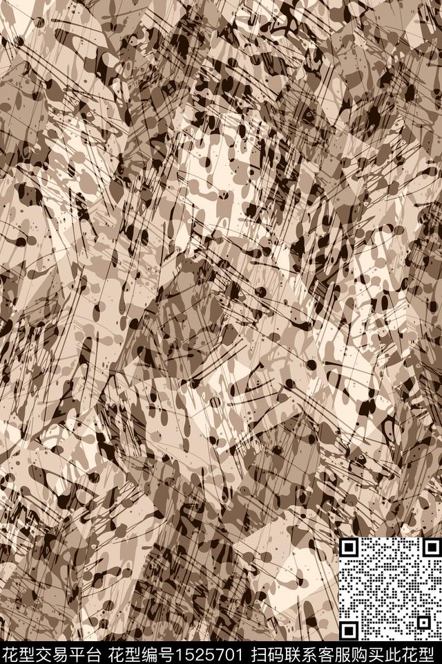 抽象男装户外家居服数码印花华亿平台下载（图片编号: 1525701） - 瓦栏（Walan）