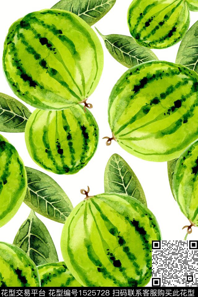 水彩食物童装数码印花华亿平台下载（图片编号: 1525728） - 瓦栏（Walan）