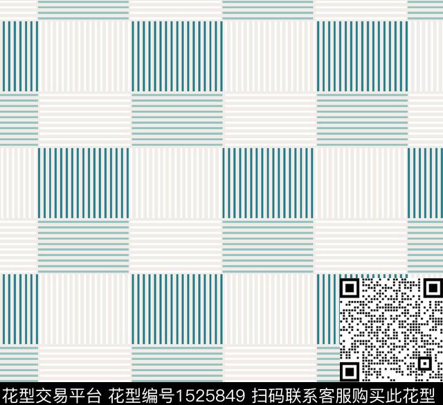 线条格子几何传统印花华亿平台下载（图片编号: 1525849） - 瓦栏（Walan）