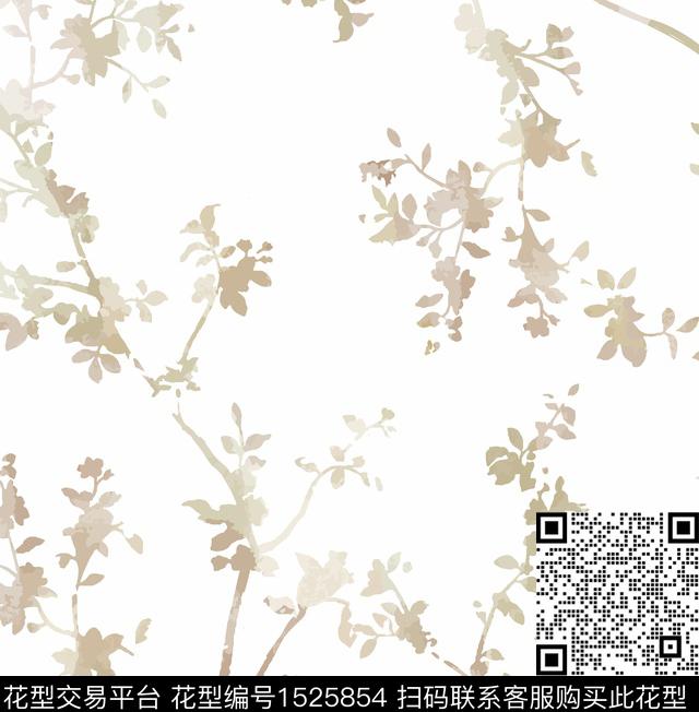 几何花卉床品手绘传统印花华亿平台下载（图片编号: 1525854） - 瓦栏（Walan）
