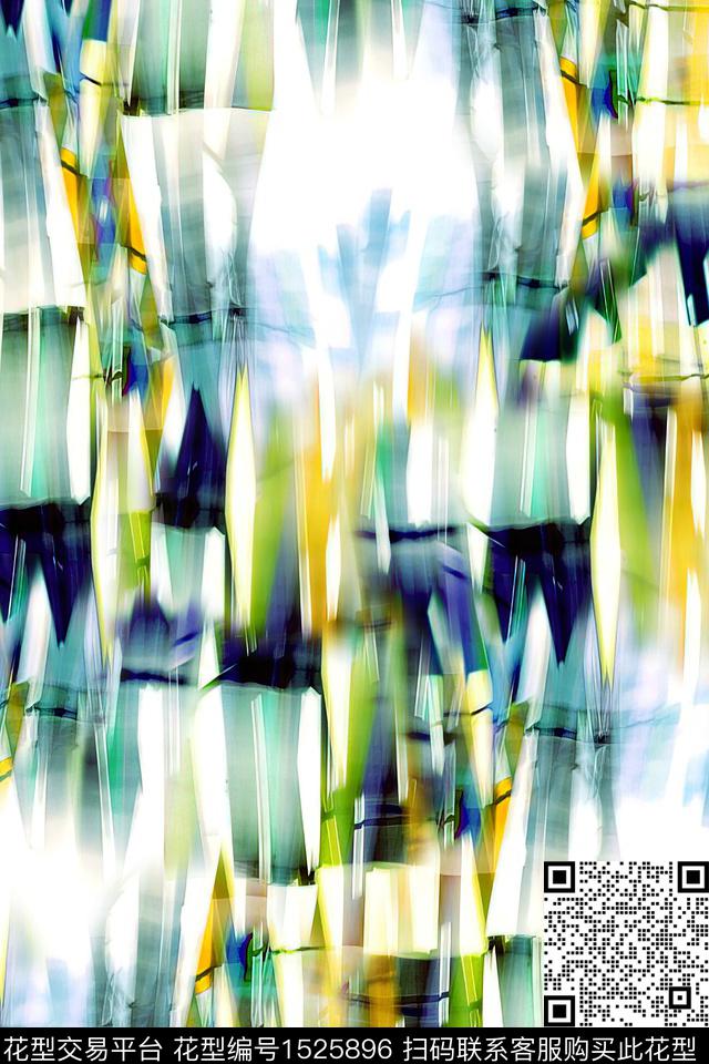 抽象几何肌理数码印花华亿平台下载（图片编号: 1525896） - 瓦栏（Walan）