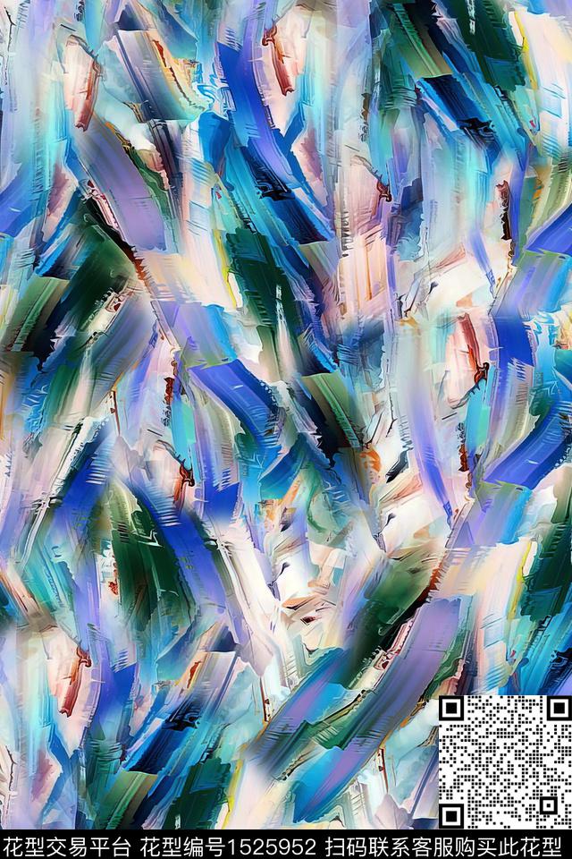 抽象肌理水彩数码印花华亿平台下载（图片编号: 1525952） - 瓦栏（Walan）