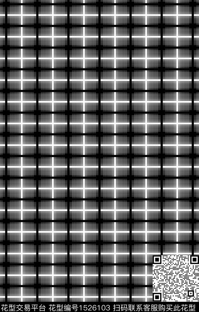 线条画格子满版散花传统印花华亿平台下载（图片编号: 1526103） - 瓦栏（Walan）
