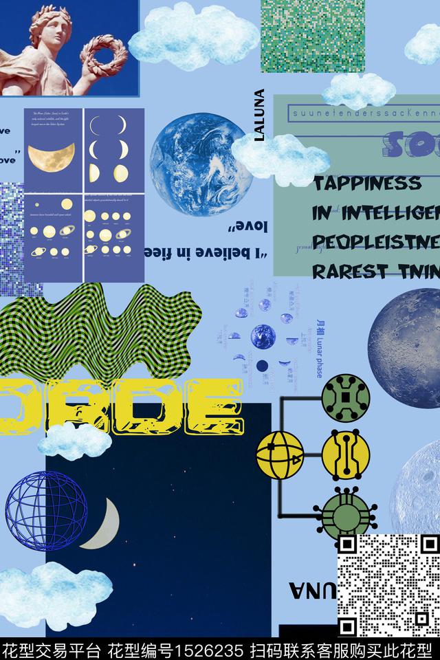 月亮天文数码印花华亿平台下载（图片编号: 1526235） - 瓦栏（Walan）