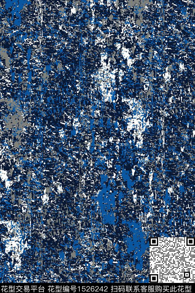 男装抽象肌理数码印花华亿平台下载（图片编号: 1526242） - 瓦栏（Walan）