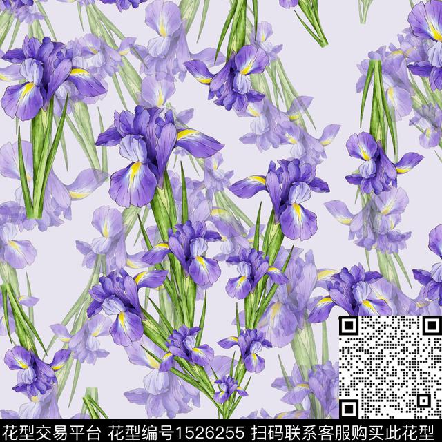 花卉水彩花卉数码印花华亿平台下载（图片编号: 1526255） - 瓦栏（Walan）