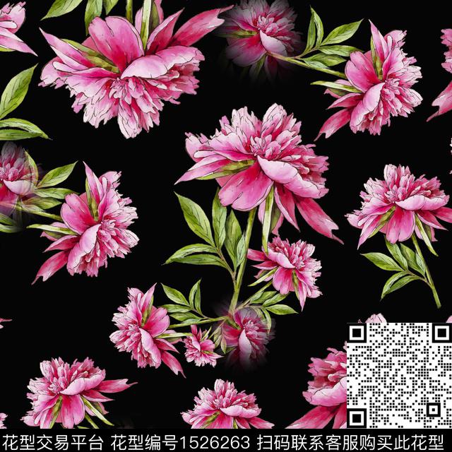 花卉水彩花卉小碎花传统印花华亿平台下载（图片编号: 1526263） - 瓦栏（Walan）