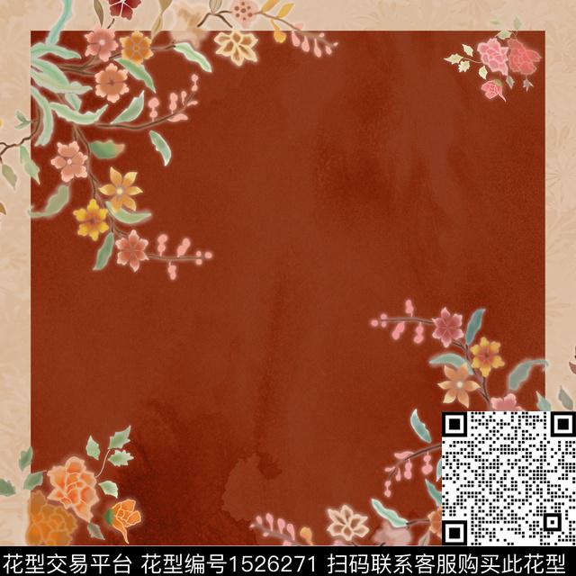 花卉秋冬华亿平台潮牌数码印花华亿平台下载（图片编号: 1526271） - 瓦栏（Walan）