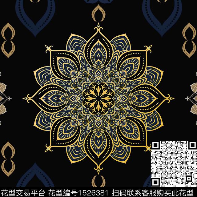 男装宫廷风传统纹样传统印花华亿平台下载（图片编号: 1526381） - 瓦栏（Walan）