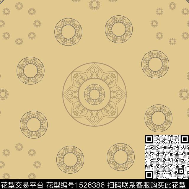 男装宫廷风传统纹样传统印花华亿平台下载（图片编号: 1526386） - 瓦栏（Walan）