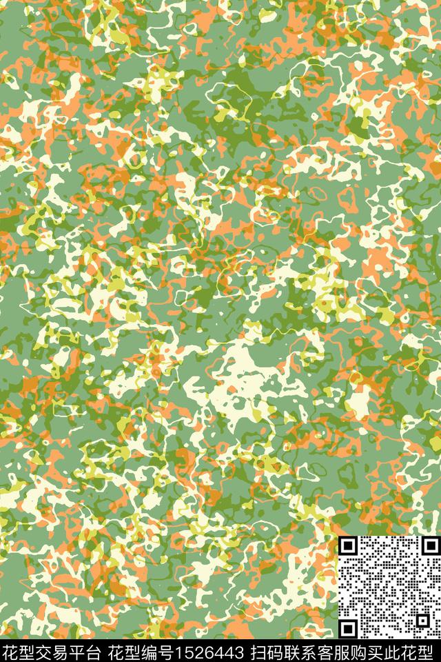 抽象肌理数码印花华亿平台下载（图片编号: 1526443） - 瓦栏（Walan）