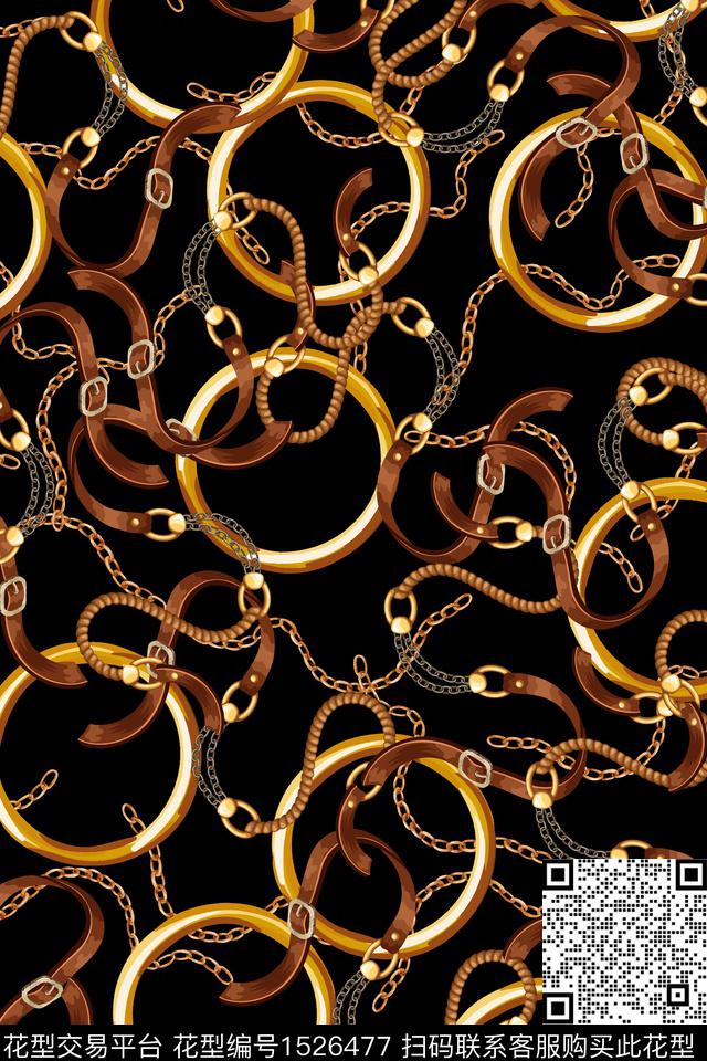 欧洲男装链条数码印花华亿平台下载（图片编号: 1526477） - 瓦栏（Walan）