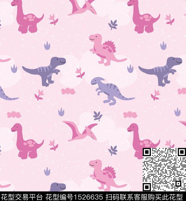 可爱恐龙童装数码印花华亿平台下载（图片编号: 1526635） - 瓦栏（Walan）