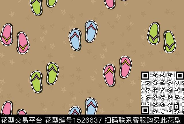 可爱童装拖鞋数码印花华亿平台下载（图片编号: 1526637） - 瓦栏（Walan）