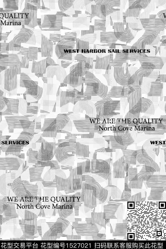 字母抽象男装数码印花华亿平台下载（图片编号: 1527021） - 瓦栏（Walan）