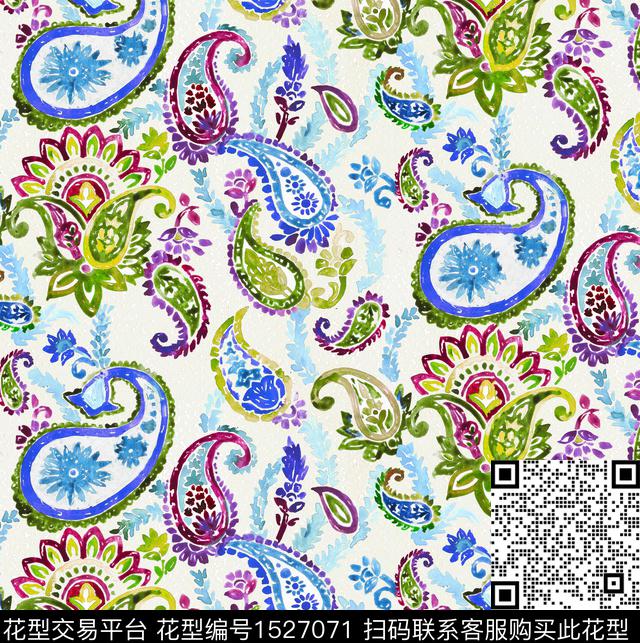 paisley佩斯利绫传统印花华亿平台下载（图片编号: 1527071） - 瓦栏（Walan）