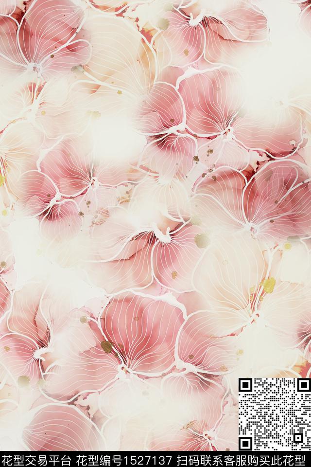 抽象数码华亿平台真丝数码印花华亿平台下载（图片编号: 1527137） - 瓦栏（Walan）