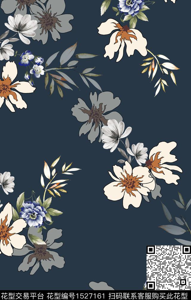 花卉女装连衣裙数码印花华亿平台下载（图片编号: 1527161） - 瓦栏（Walan）