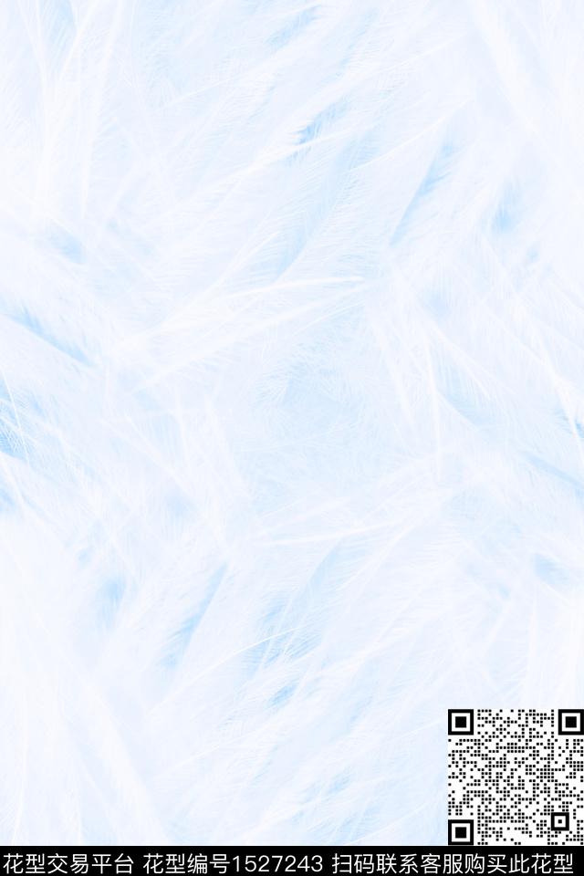 羽毛女装抽象数码印花华亿平台下载（图片编号: 1527243） - 瓦栏（Walan）