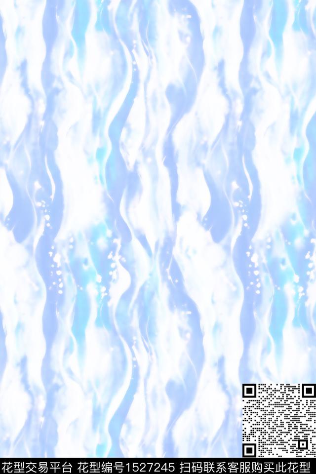 水彩女装抽象数码印花华亿平台下载（图片编号: 1527245） - 瓦栏（Walan）