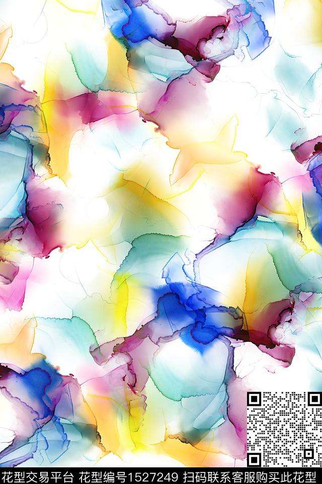 抽象肌理年轻女性数码印花华亿平台下载（图片编号: 1527249） - 瓦栏（Walan）