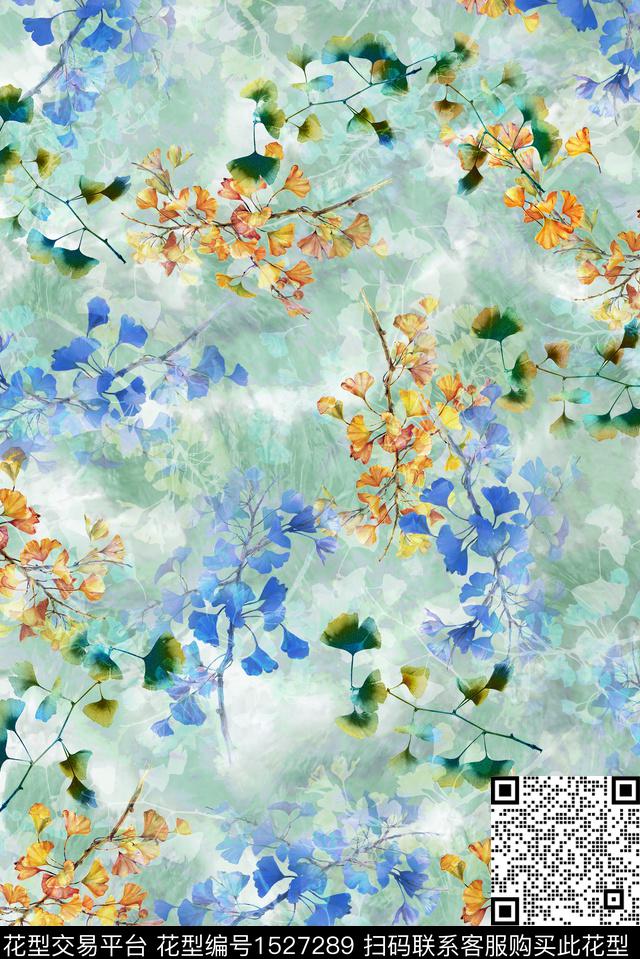 满版花卉花卉绿植树叶数码印花华亿平台下载（图片编号: 1527289） - 瓦栏（Walan）