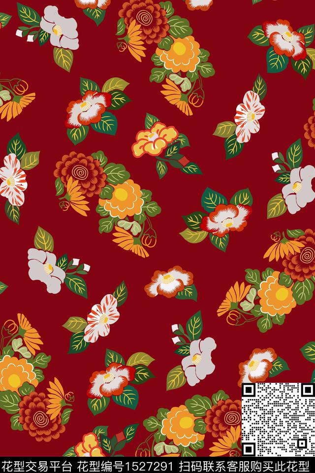 花卉小花小碎花数码印花华亿平台下载（图片编号: 1527291） - 瓦栏（Walan）