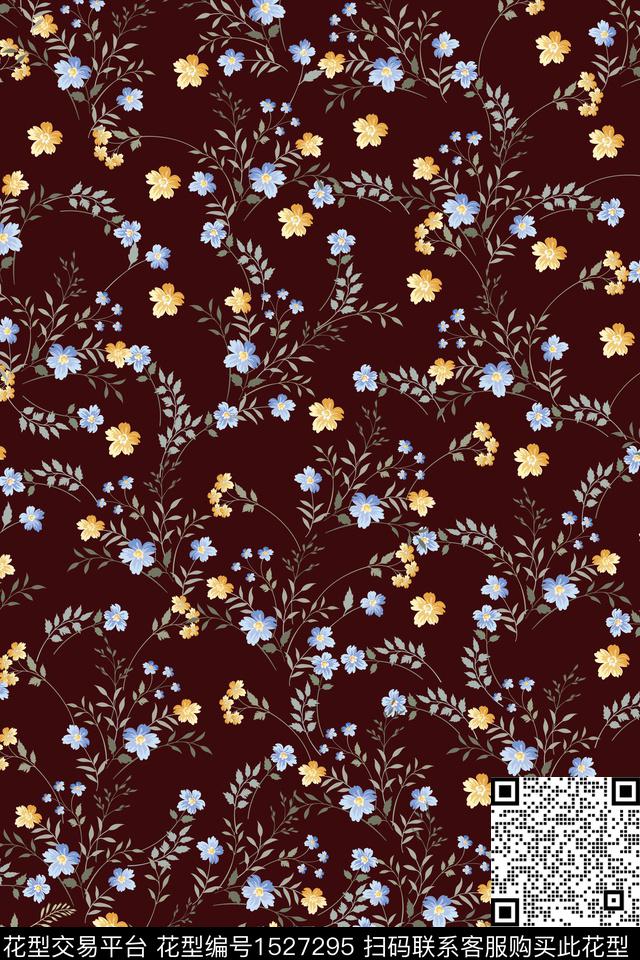 花卉小碎花数码印花华亿平台下载（图片编号: 1527295） - 瓦栏（Walan）