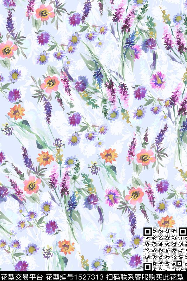 小清新花卉小碎花数码印花华亿平台下载（图片编号: 1527313） - 瓦栏（Walan）