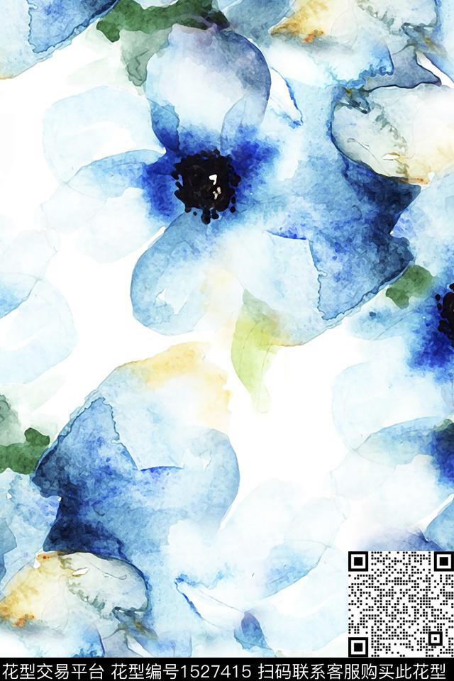 水彩花卉花卉配饰数码印花华亿平台下载（图片编号: 1527415） - 瓦栏（Walan）