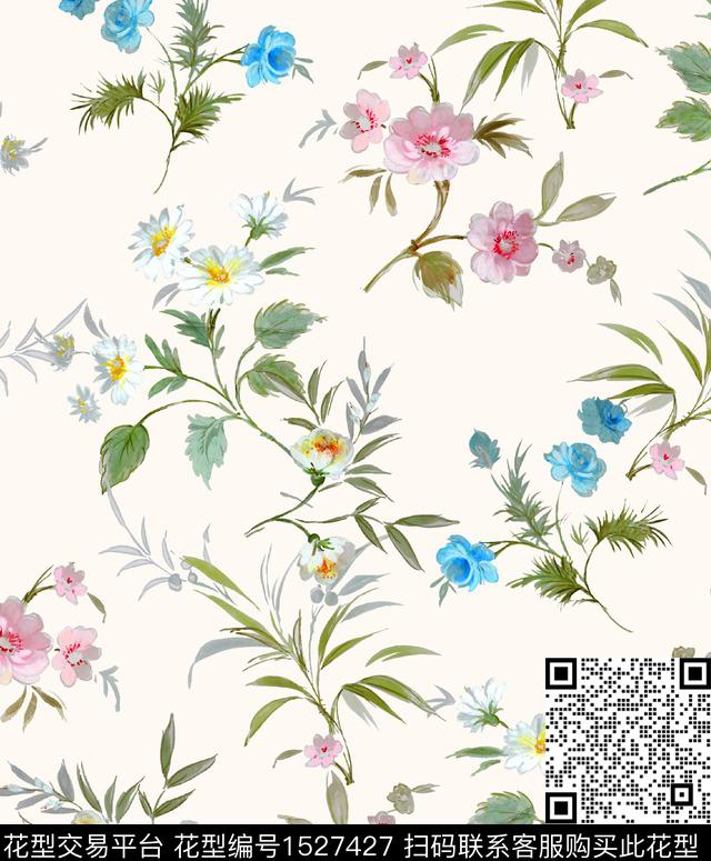 花卉女装小碎花数码印花华亿平台下载（图片编号: 1527427） - 瓦栏（Walan）