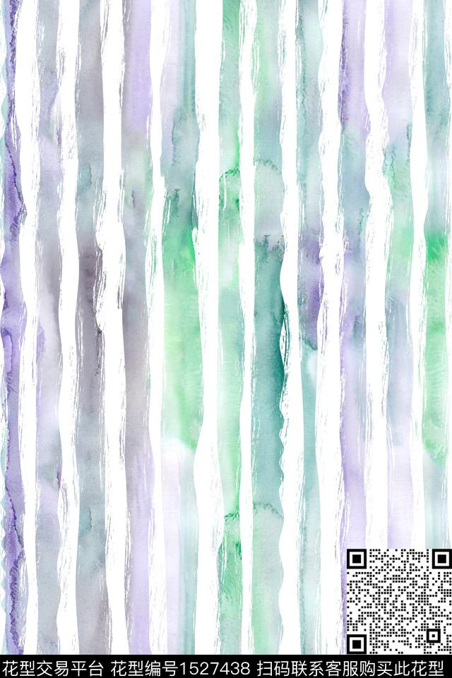 女装小清新条纹数码印花华亿平台下载（图片编号: 1527438） - 瓦栏（Walan）