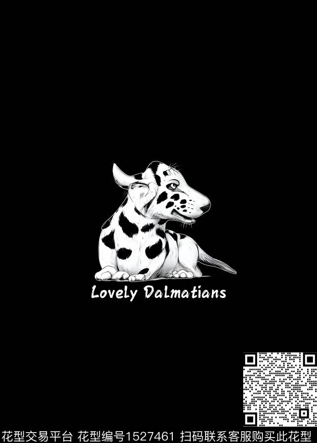 卡通动物胸前独幅可爱的斑点狗传统印花华亿平台下载（图片编号: 1527461） - 瓦栏（Walan）