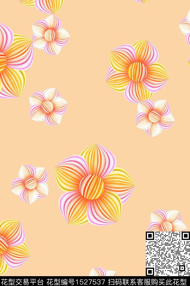 花卉数码印花华亿平台下载（图片编号: 1527537） - 瓦栏（Walan）