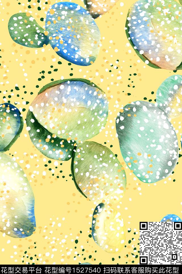 水彩几何抽象数码印花华亿平台下载（图片编号: 1527540） - 瓦栏（Walan）