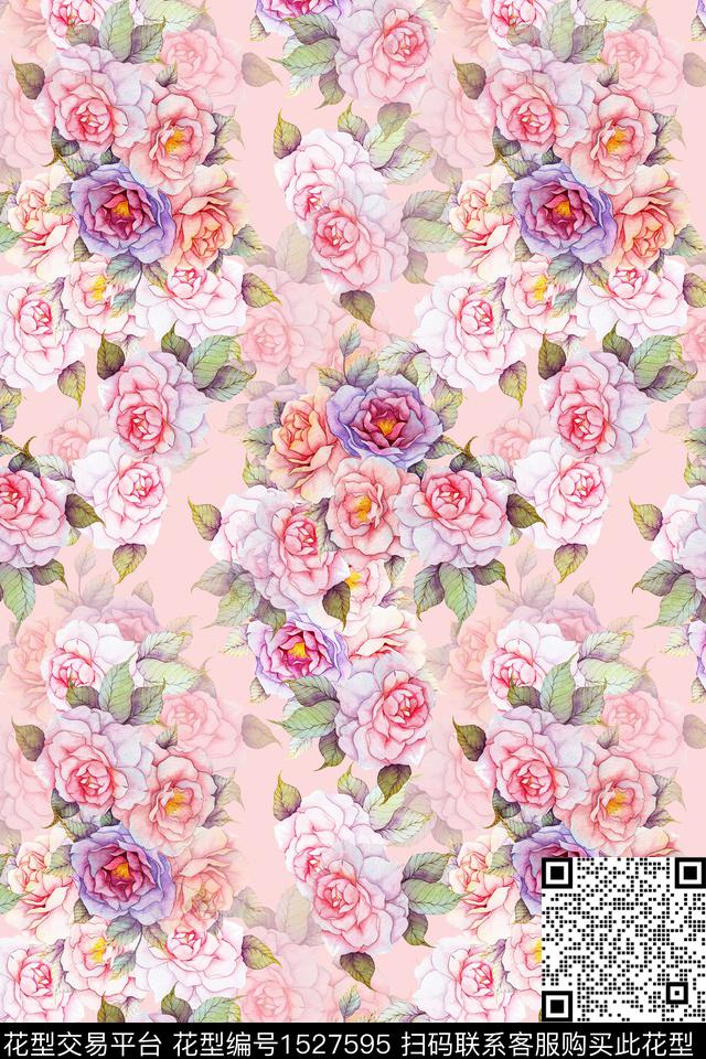 小清新花卉小碎花数码印花华亿平台下载（图片编号: 1527595） - 瓦栏（Walan）