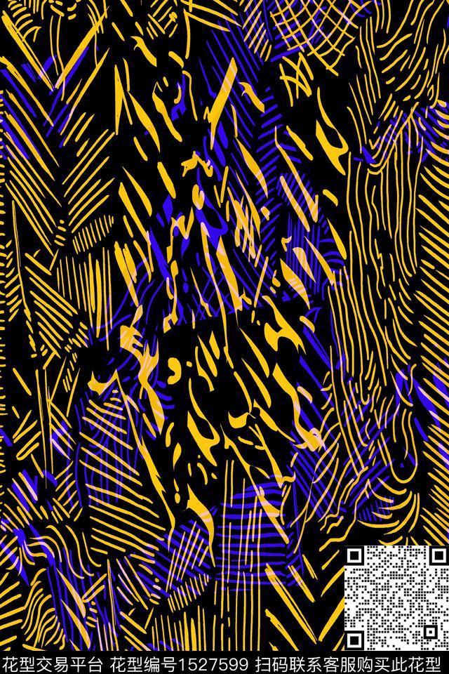 抽象男装肌理数码印花华亿平台下载（图片编号: 1527599） - 瓦栏（Walan）