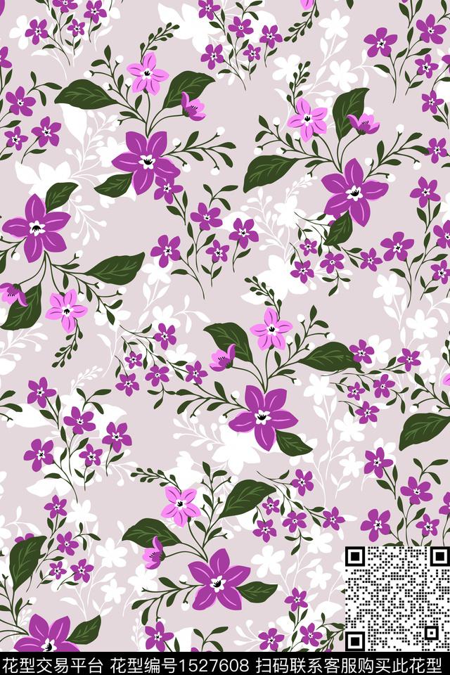 花卉女装小碎花数码印花华亿平台下载（图片编号: 1527608） - 瓦栏（Walan）